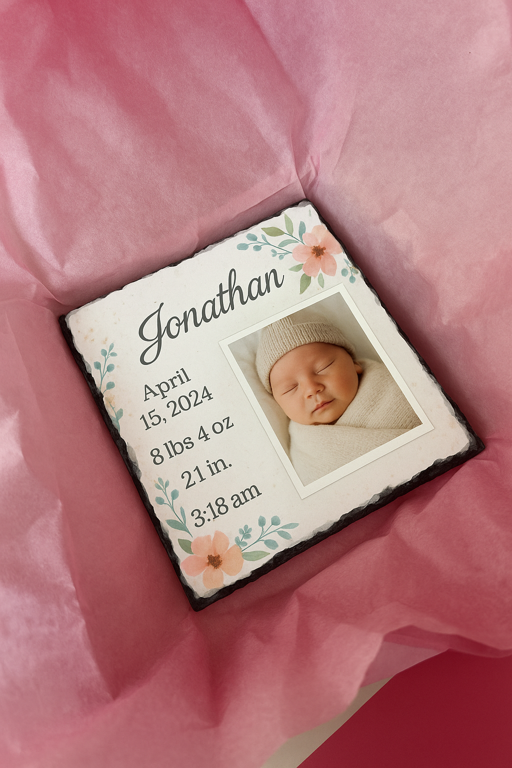 Custom Photo Rock Slate | Personalized Stone Keepsake Gift