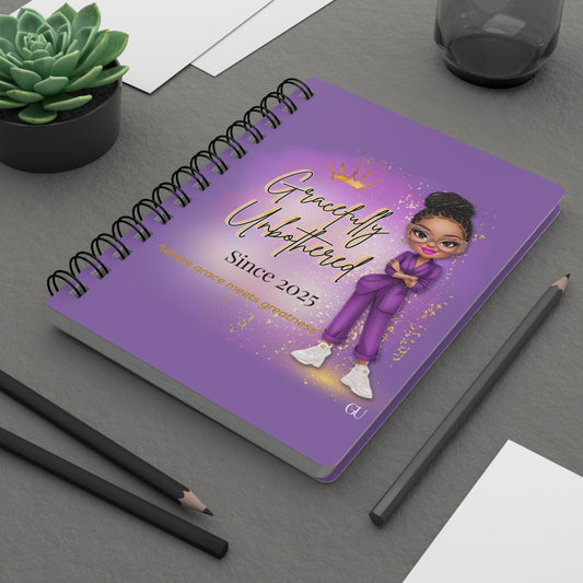 Gracefully Unbothered™ Empowerment Purple Journal “Where Grace Meets Greatness”
