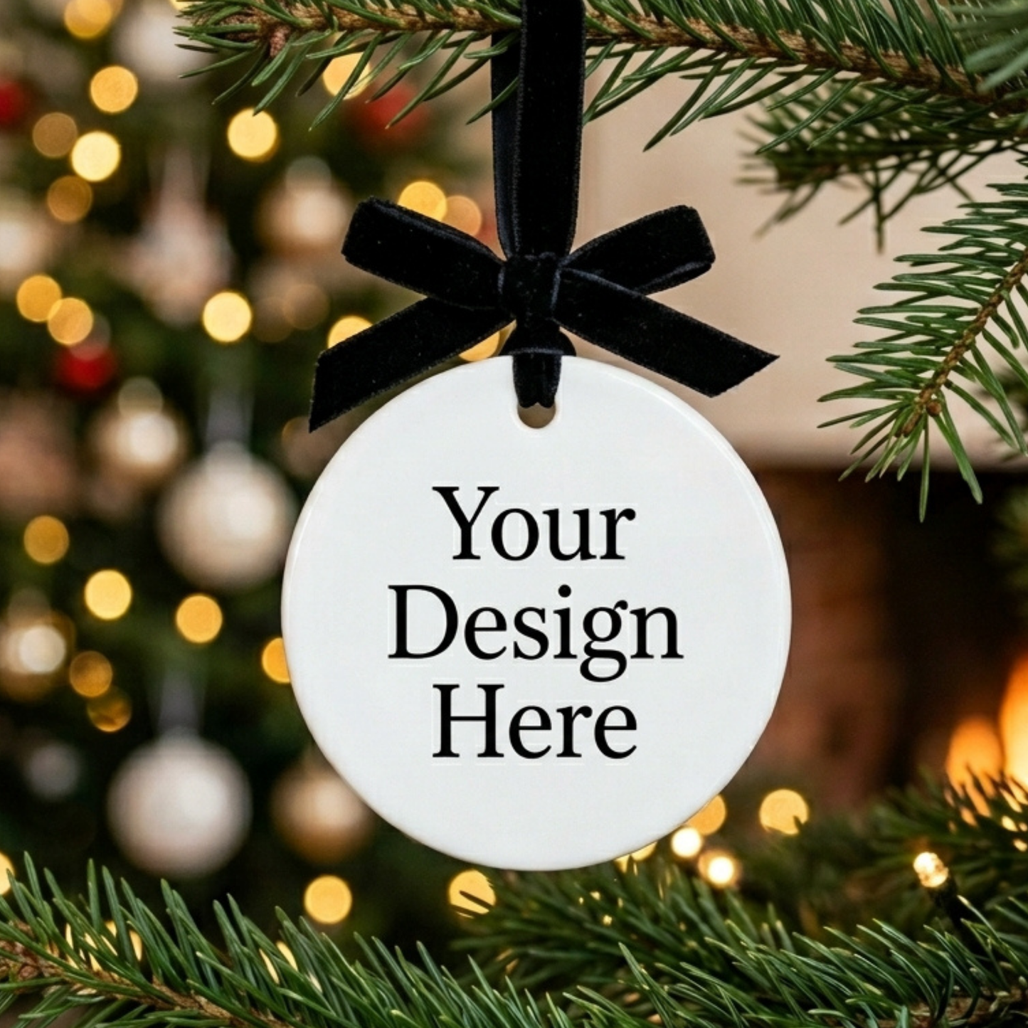 Custom Round Ceramic Ornament
