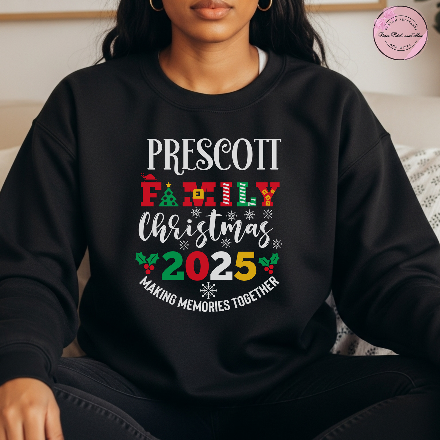 Custom Family Christmas Pajama Shirts 2025 – Personalized Matching Holiday PJs
