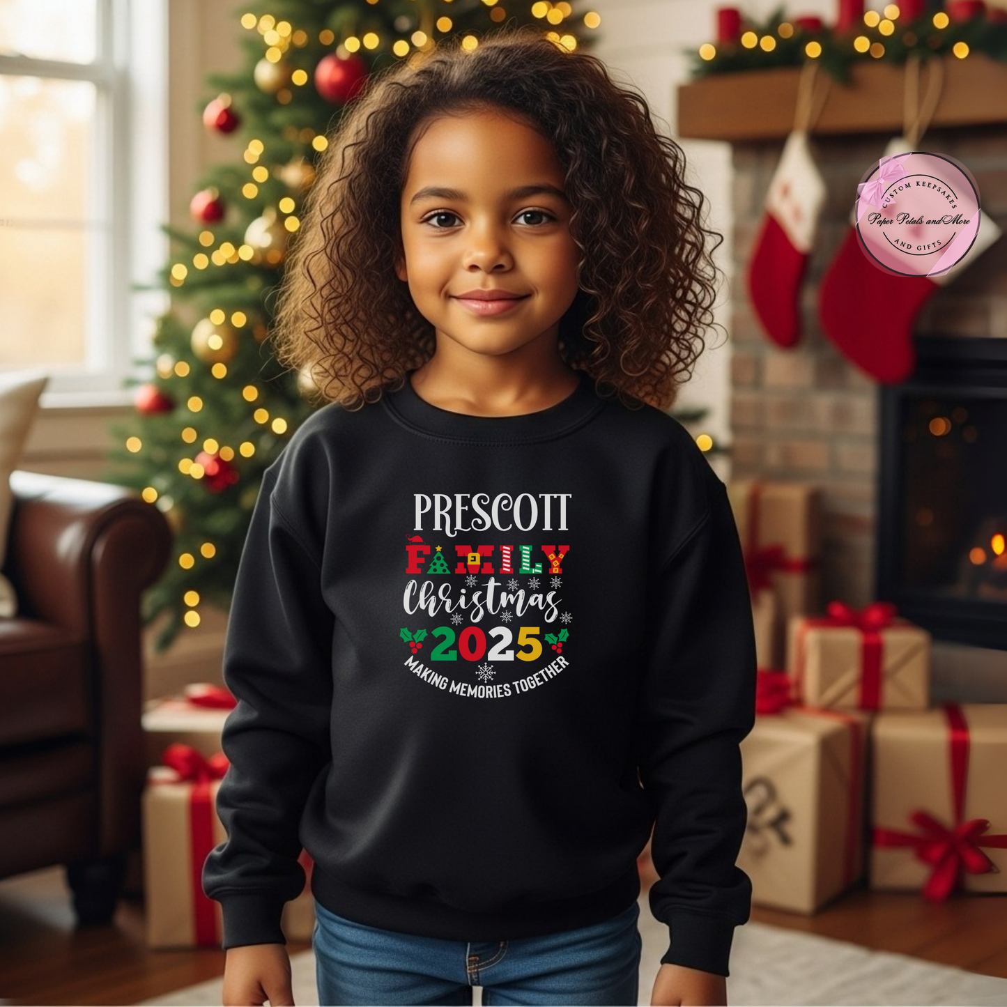Custom Family Christmas Pajama Shirts 2025 – Personalized Matching Holiday PJs