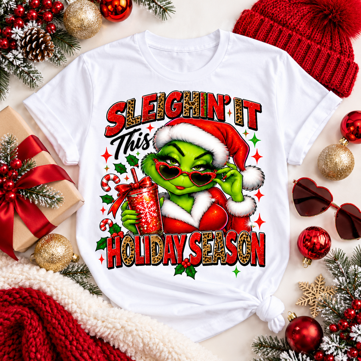 Sleighin' It Christmas T-shirt