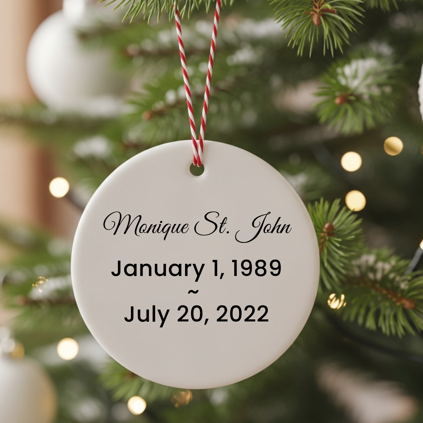 Because Someone We Love Is in Heaven Ornament – Angel in Pink Memorial Keepsake Gift