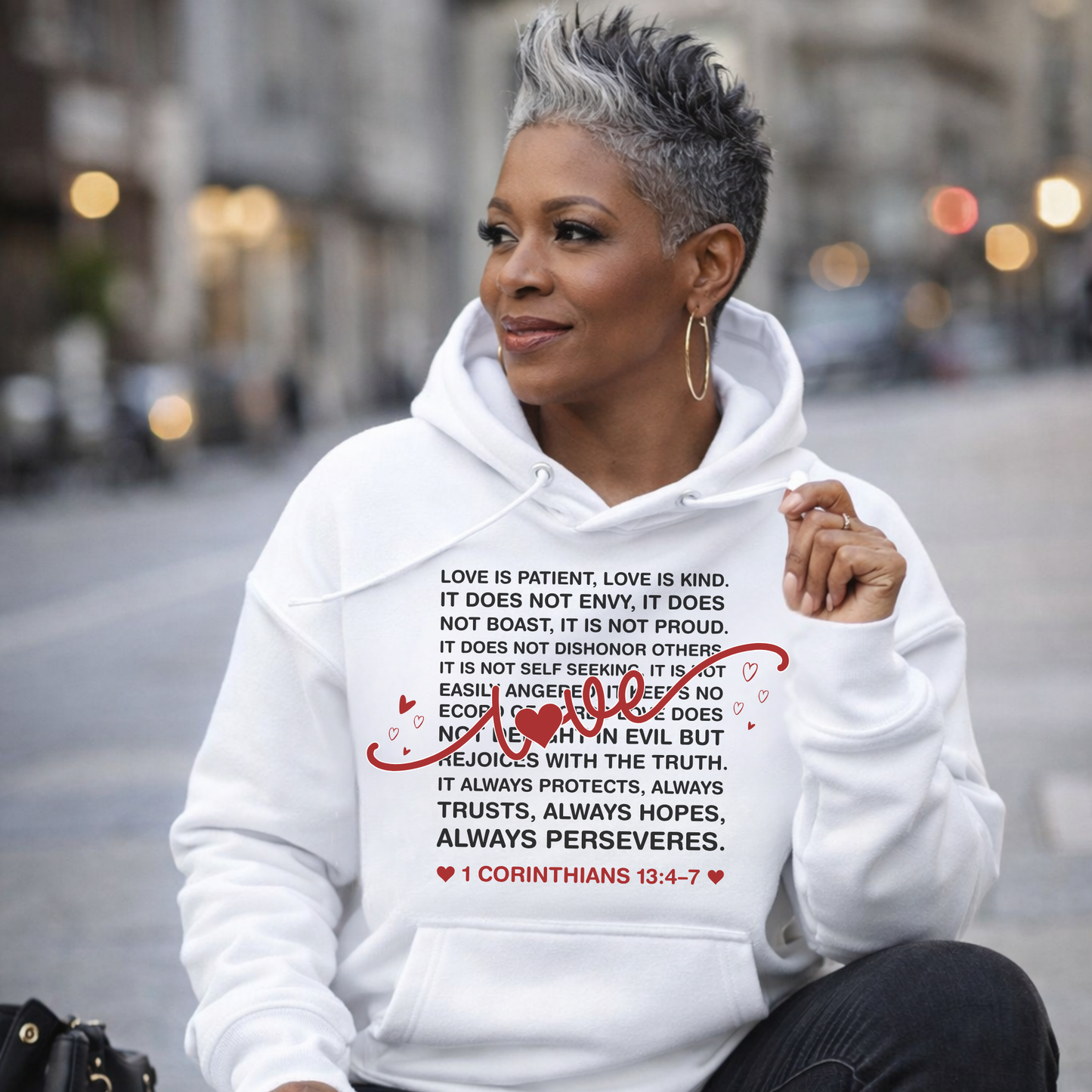 Love Is Patient Hoodie | 1 Corinthians 13 Christian Sweatshirt