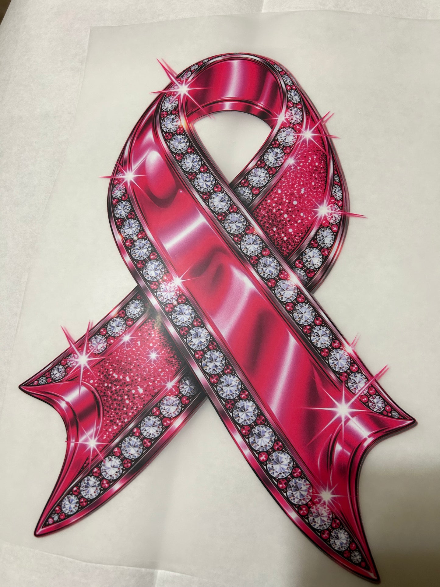 Breast Cancer Awareness Pink Ribbon DTF Transfer