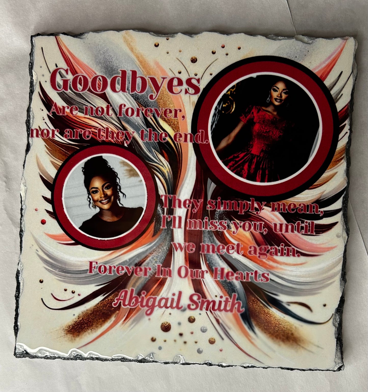 Custom Photo Rock Slate | Personalized Stone Keepsake Gift