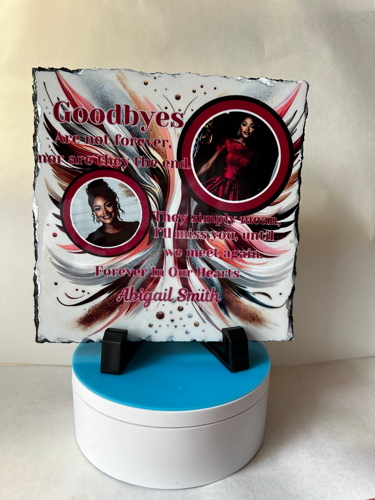 Custom Photo Rock Slate | Personalized Stone Keepsake Gift