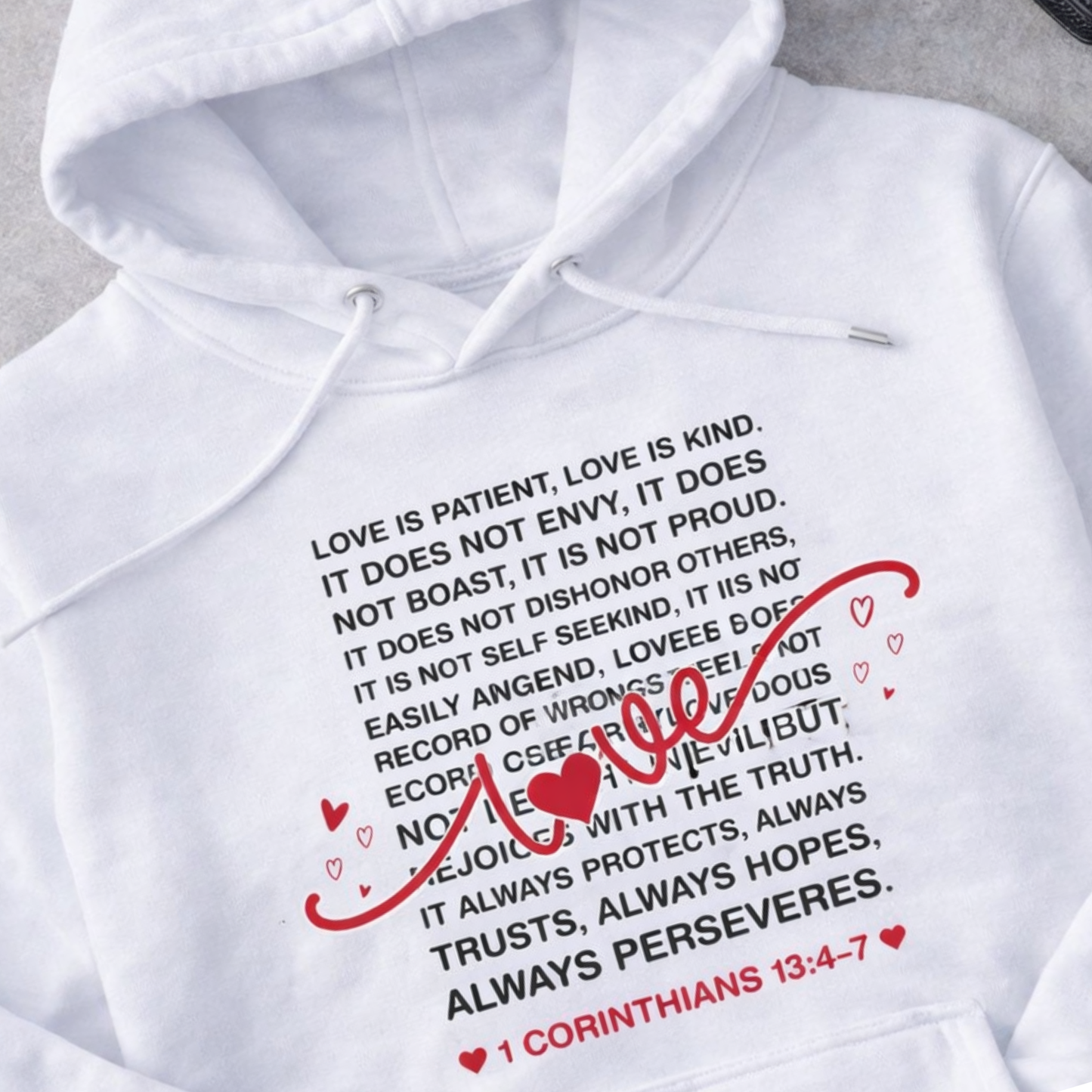 Love Is Patient Hoodie | 1 Corinthians 13 Christian Sweatshirt