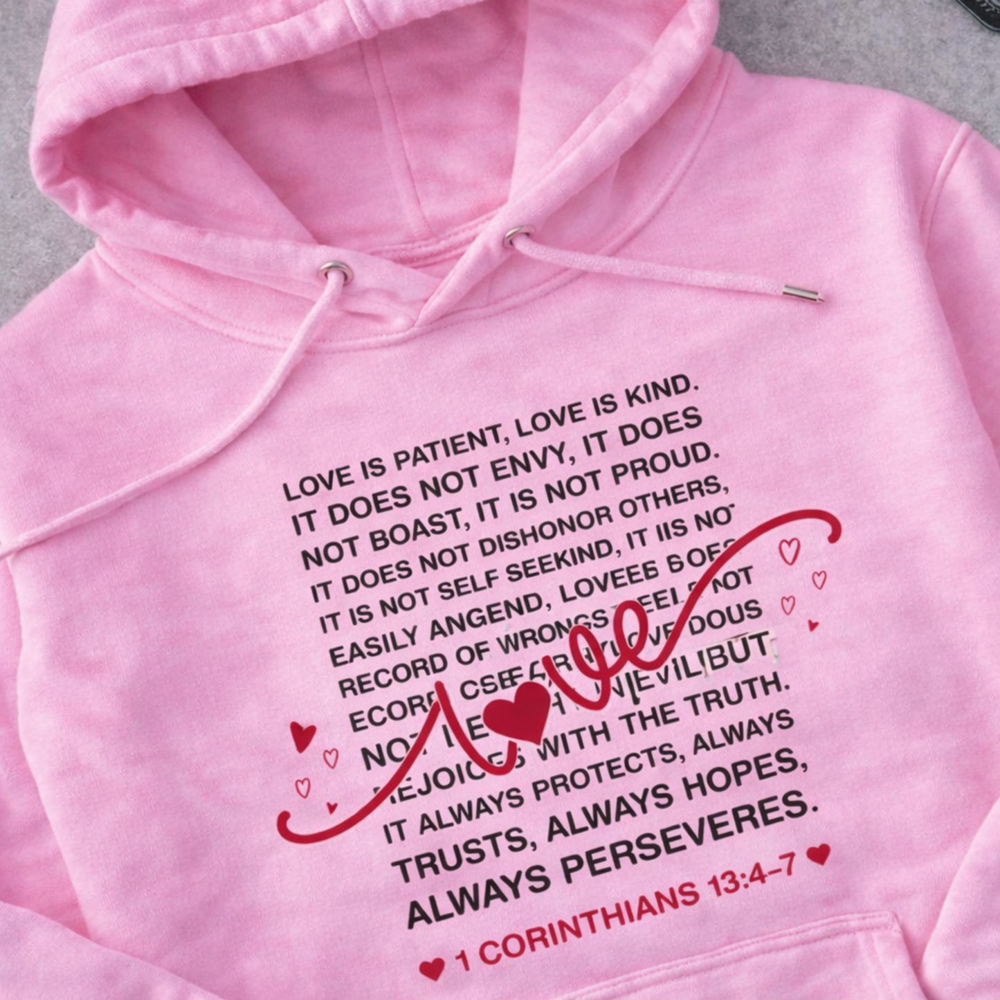 Love Is Patient Hoodie | 1 Corinthians 13 Christian Sweatshirt