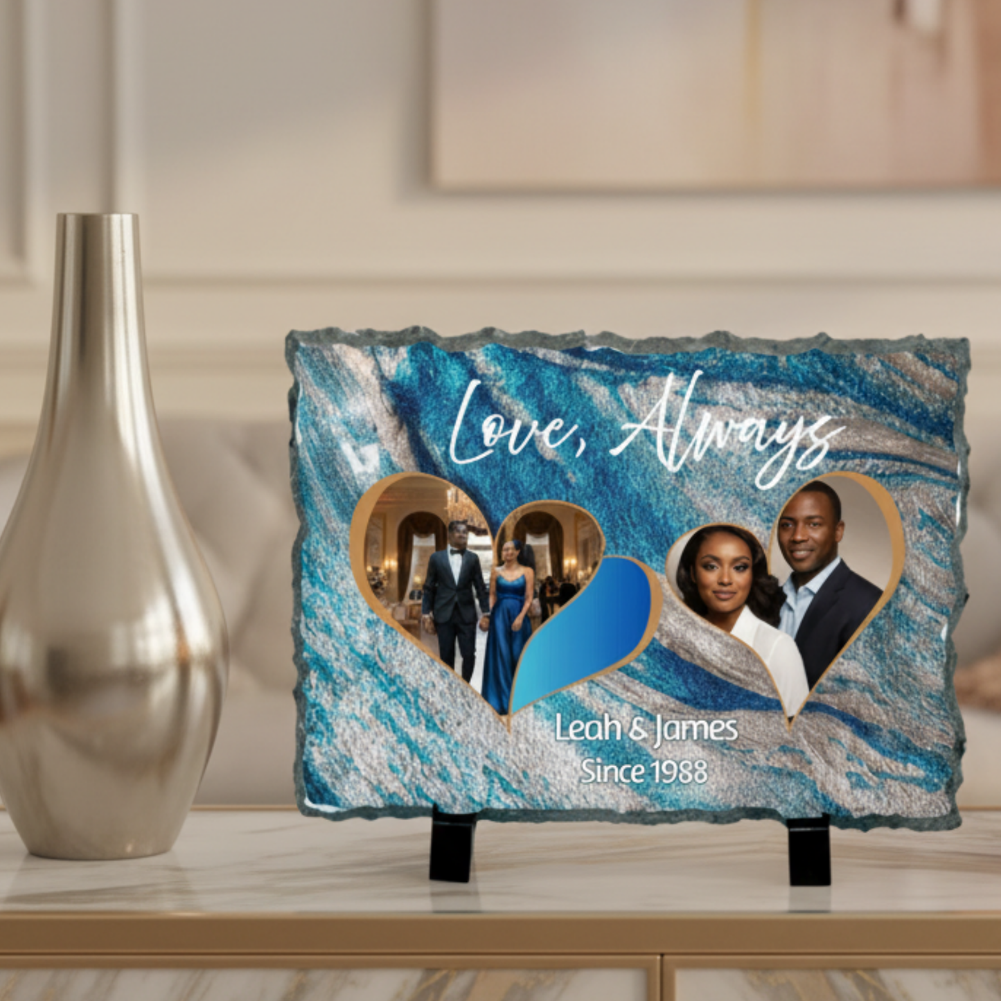 Freebie Love, Always Slate Design Canva Template - Memorial & Romantic Keepsake Design