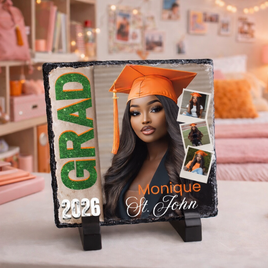 Mini Graduation Slate Keepsake Coaster | Desk Display Gift