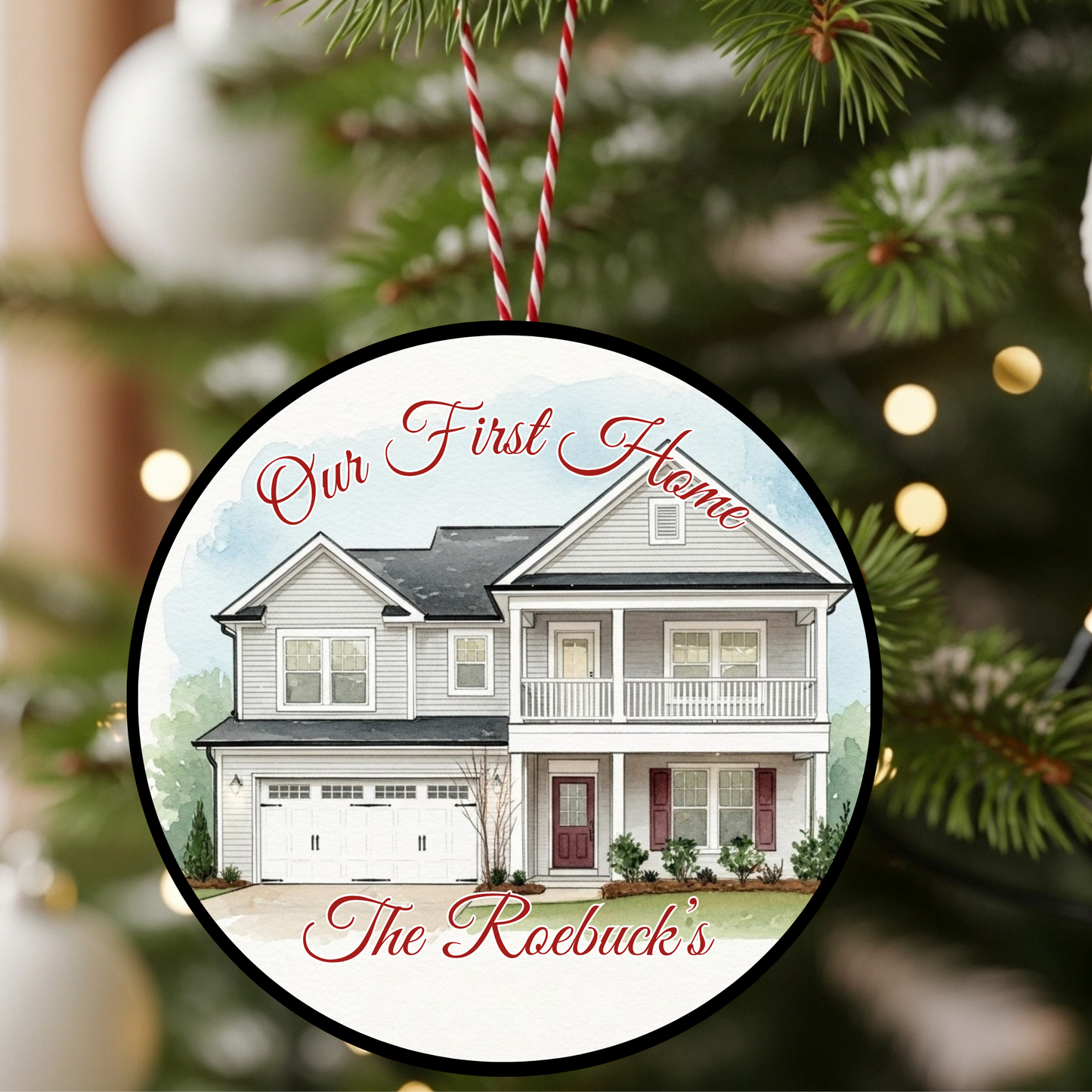 Our First Home Ornament Personalized Housewarming Keepsake Gift