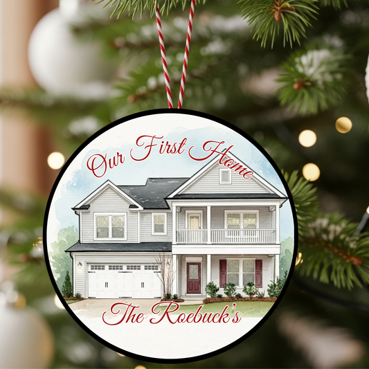 Our First Home Ornament Personalized Housewarming Keepsake Gift