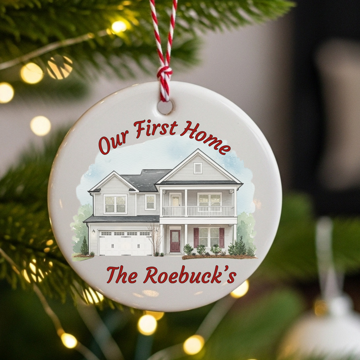 Our First Home Ornament Personalized Housewarming Keepsake Gift