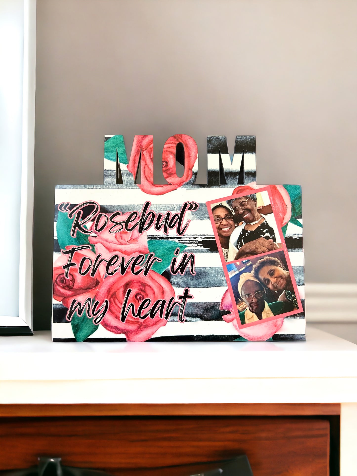 Custom Sublimated Mom Photo Frame – Personalized Mother’s Day Gift | Keepsake Home Décor for Mom