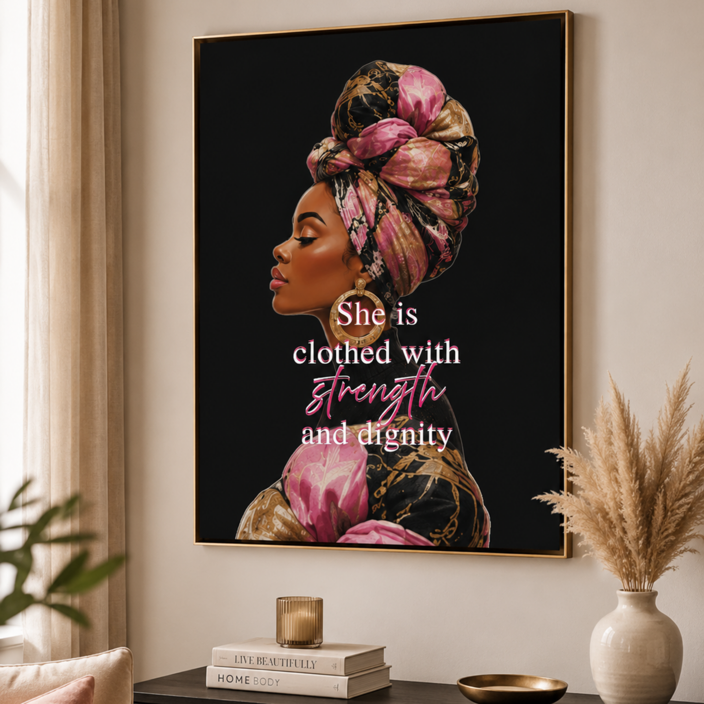 She Is Clothed With Strength & Dignity™ Printable Wall Art | Proverbs 31 Digital Download
